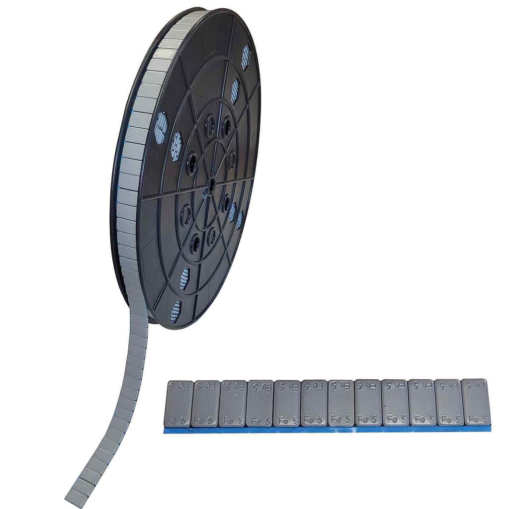 Klebegewicht silber Rolle à 6kg (5g) Stahl plastifiziert, Made in Germany