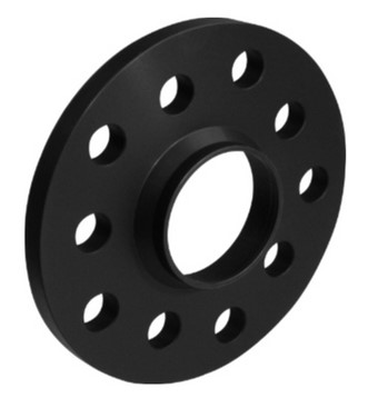 Entretoise ALU   15mm LK 112/5  NLB 66.5 noir anodisé