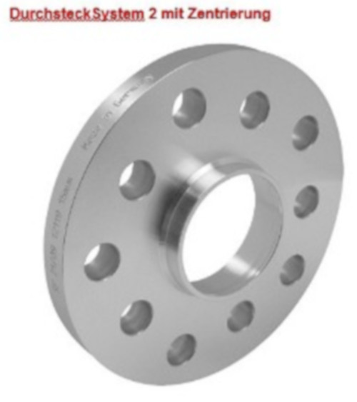  Distanzscheibe 13mm 5x112-66.6 aus Alu mit Durchst-Ausf. System 2 *