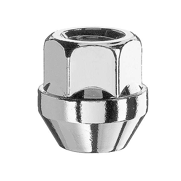 Dado della ruota M12x1.25 Cono 60° SW-19  argento aperti