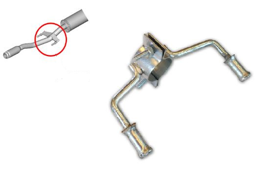 Staffa di scarico per il centro marmitta 40-42mm