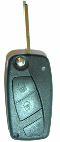 Boîtier de clé noir 3 boutons