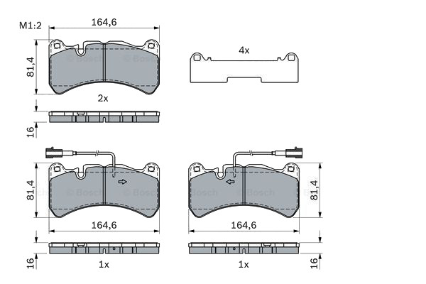 Set pastiglie freno BREMBO anteriore Giulia / Stelvio QV senza freni in ceramica