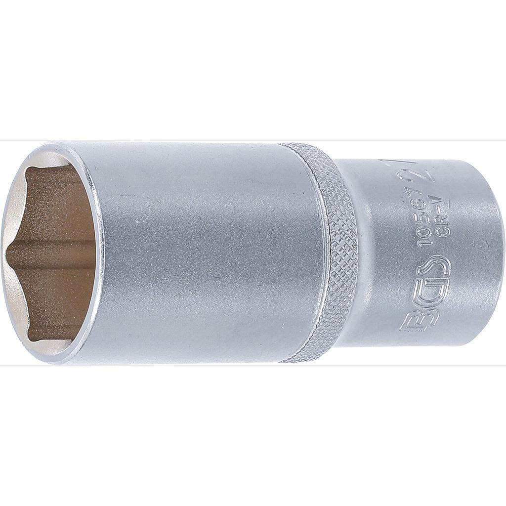 Steckschlüssel-Einsatz Sechskant, tief | Antrieb Innenvierkant 12,5 mm (1/2") | SW 27 mm