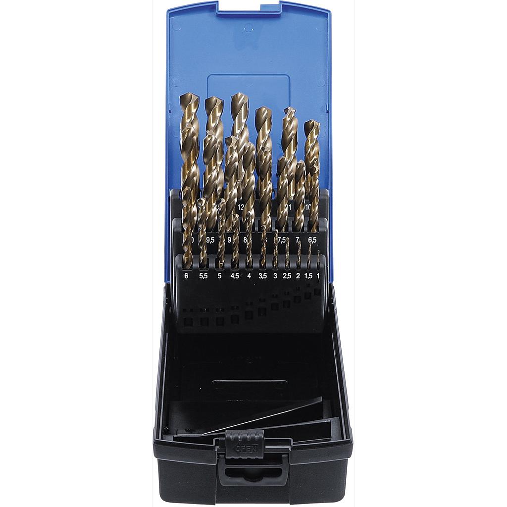 Spiralbohrer-Satz | HSS-G M35 Cobaltstahl | 1 - 13 mm | 25-tlg.
