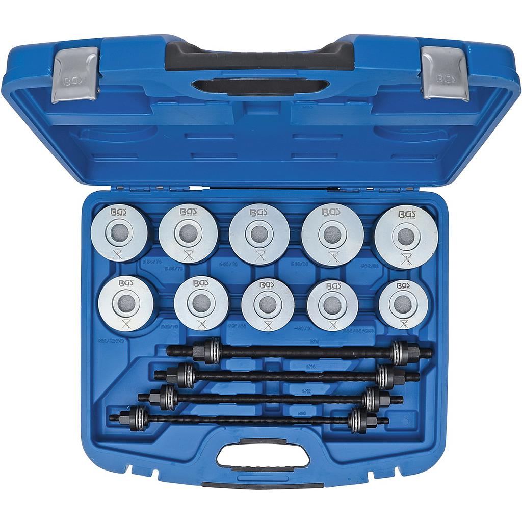 Zug- und Druckhülsen-Satz | mit 4 Spindeln | 24-tlg.