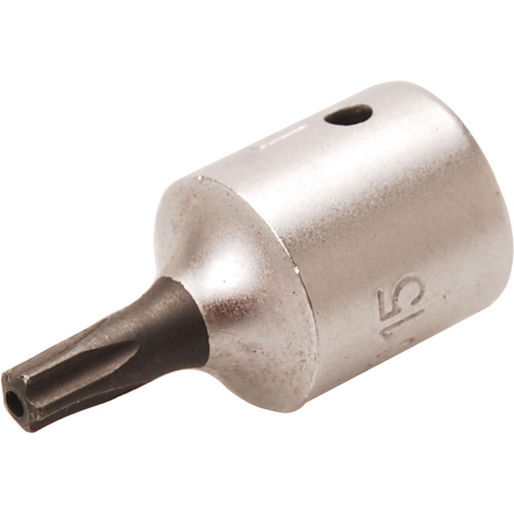 Bit-Einsatz | Antrieb Innenvierkant 6,3 mm (1/4") | TS-Profil (für Torx Plus) mit Bohrung TS15