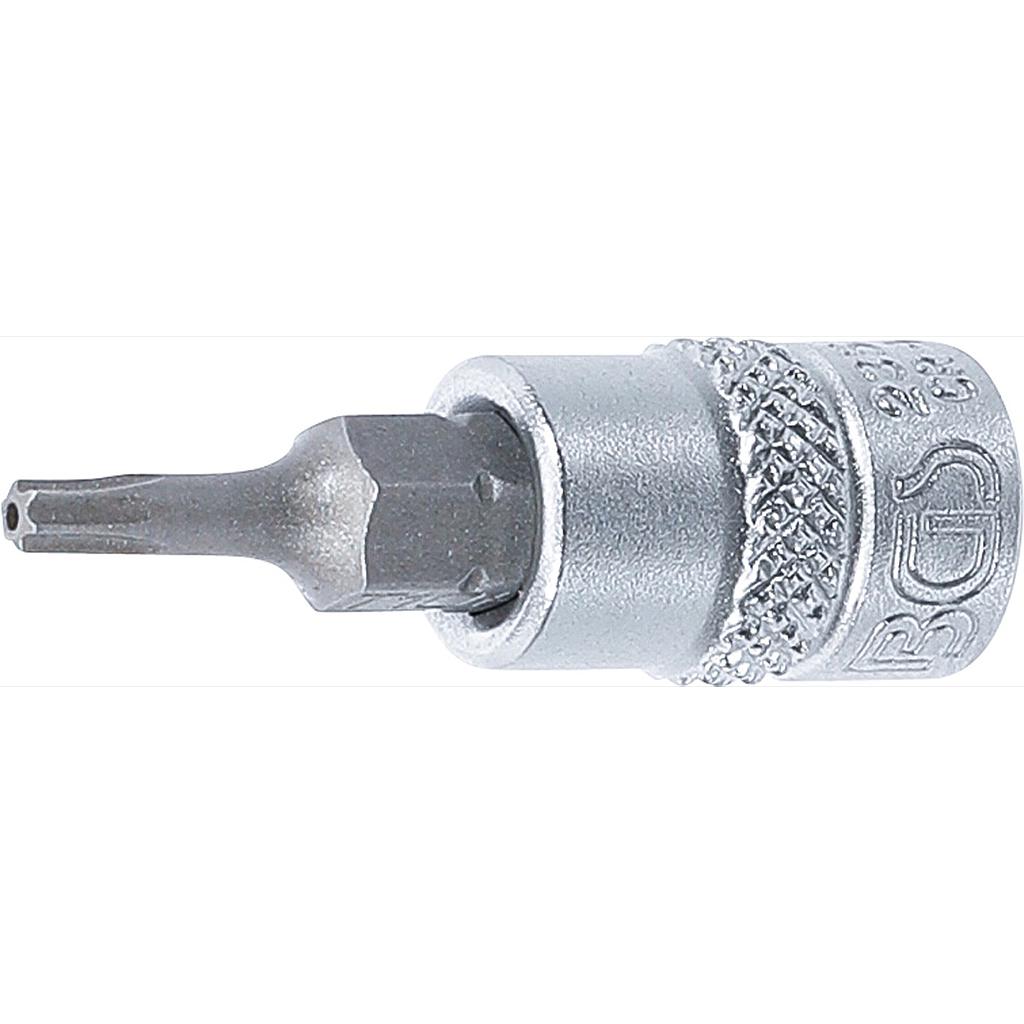 Bit-Einsatz | Antrieb Innenvierkant 6,3 mm (1/4") | T-Profil (für Torx) mit Bohrung T10