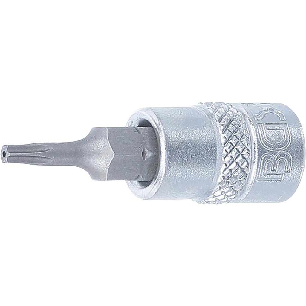 Bit-Einsatz | Antrieb Innenvierkant 6,3 mm (1/4") | T-Profil (für Torx) mit Bohrung T9