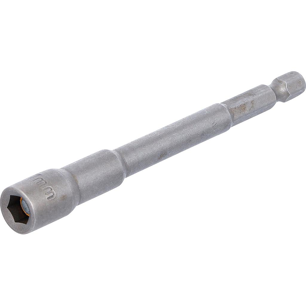 Steckschlüssel-Einsatz Sechskant, extra lang | für Bohrmaschinen | Antrieb Aussensechskant 6,3 mm (1/4") | SW 7 mm