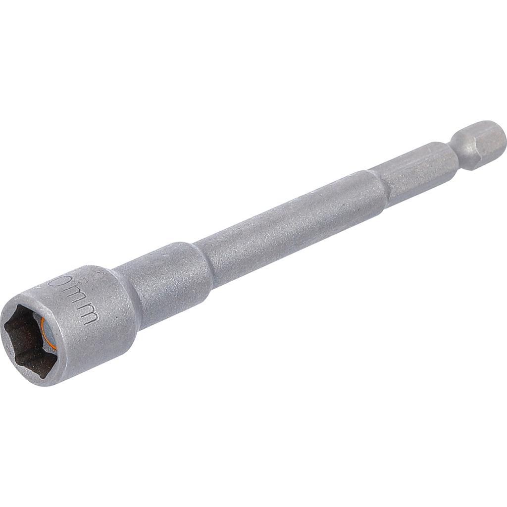 Steckschlüssel-Einsatz Sechskant, extra lang | für Bohrmaschinen | Antrieb Aussensechskant 6,3 mm (1/4") | SW 10 mm