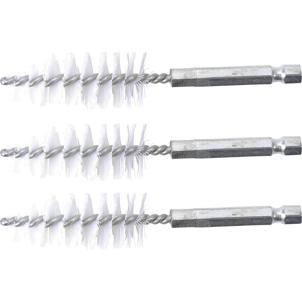 Nylonbürste | 19 mm | Antrieb Aussensechskant 6,3 mm (1/4") | 3-tlg.