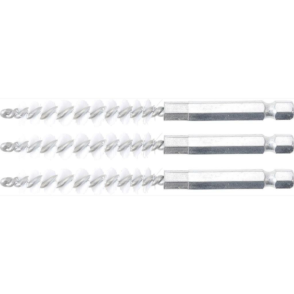 Nylonbürste | 8 mm | Antrieb Aussensechskant 6,3 mm (1/4") | 3-tlg.