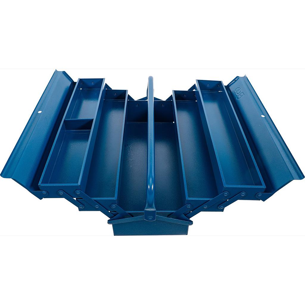 Metall-Werkzeugkasten | leer | 530 x 200 x 200 mm | 5 Fächer