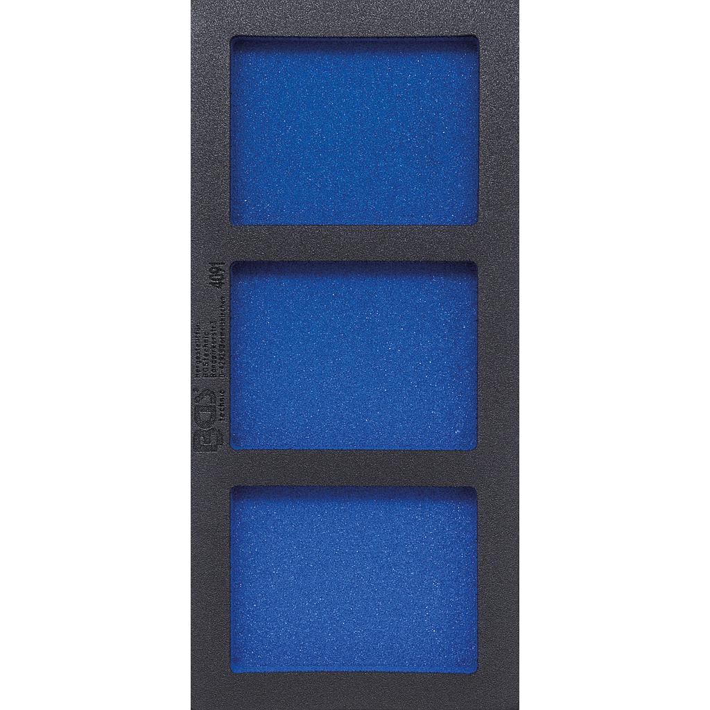 Werkstattwageneinlage 1/3, leer: 3 Ablagefächer | 408 x 189 x 32 mm