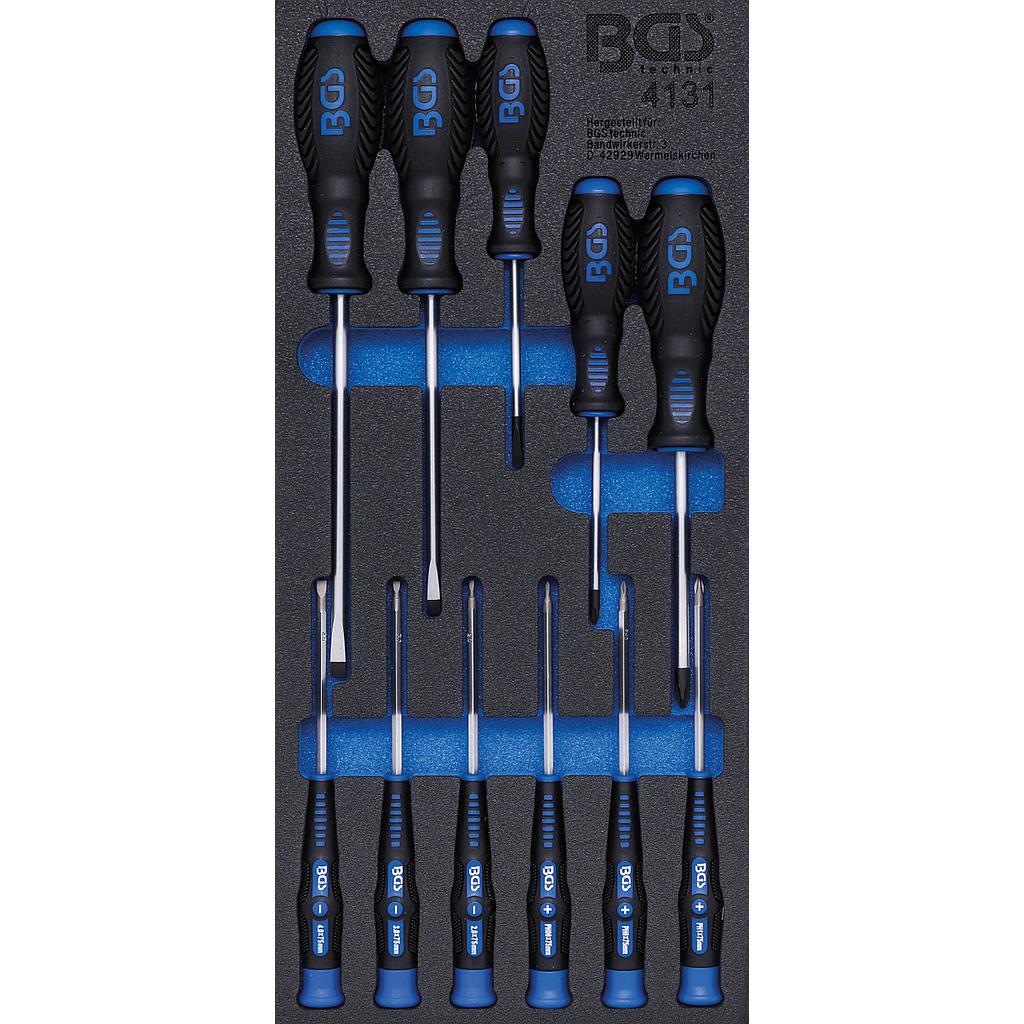 Werkstattwageneinlage 1/3: Schraubendreher-Satz | 11-tlg.