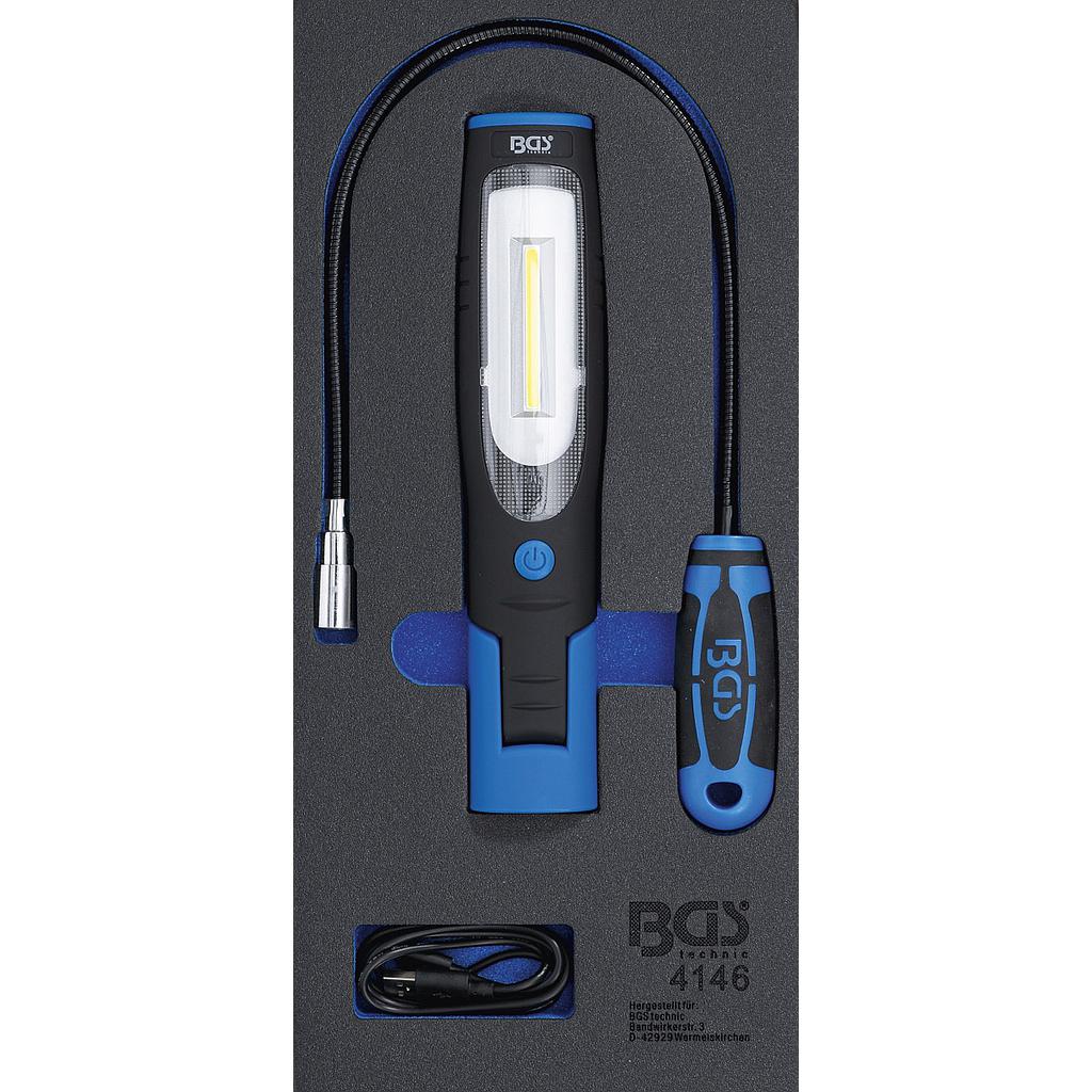 Werkstattwageneinlage 1/3: Handlampe und Magnetheberlampe | 3-tlg.