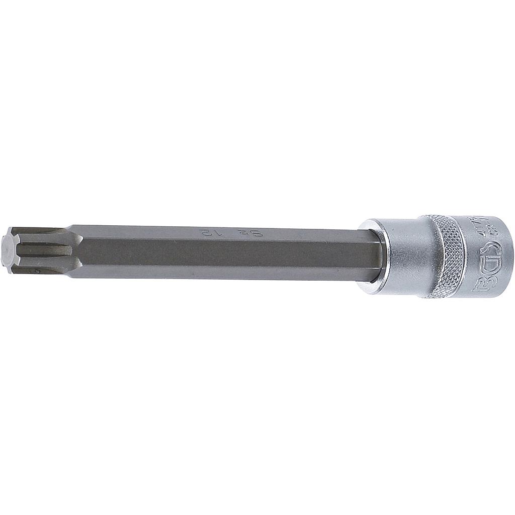 Bit-Einsatz | Länge 140 mm | Antrieb Innenvierkant 12,5 mm (1/2") | Keil-Profil (für RIBE) M12