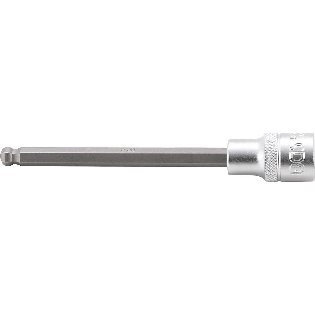 Bit-Einsatz | Länge 140 mm | Antrieb Innenvierkant 12,5 mm (1/2") | Innensechskant mit Kugelkopf 8 mm