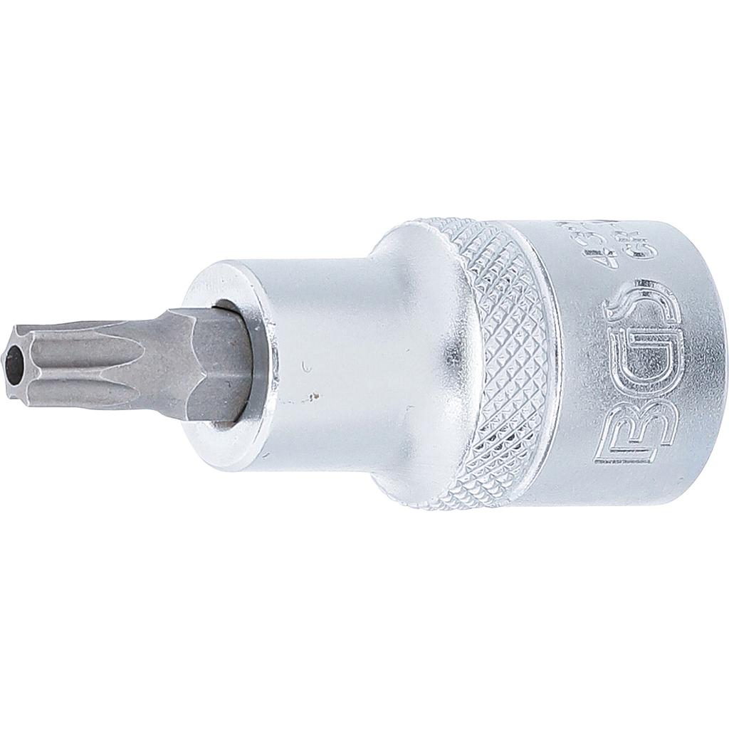 Bit-Einsatz | Antrieb Innenvierkant 12,5 mm (1/2") | T-Profil (für Torx) mit Bohrung T40