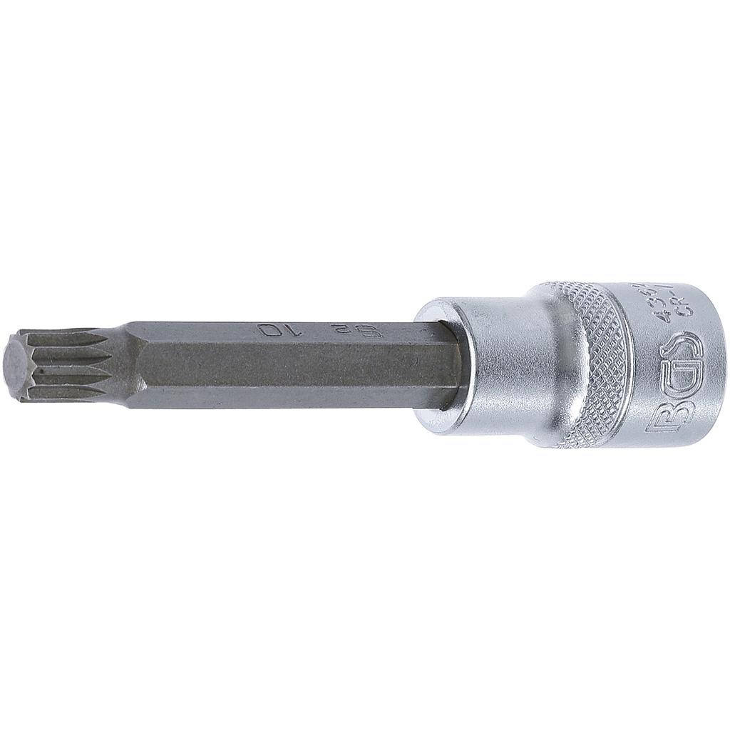 Bit-Einsatz | Länge 100 mm | Antrieb Innenvierkant 12,5 mm (1/2") | Innenvielzahn (für XZN) M10