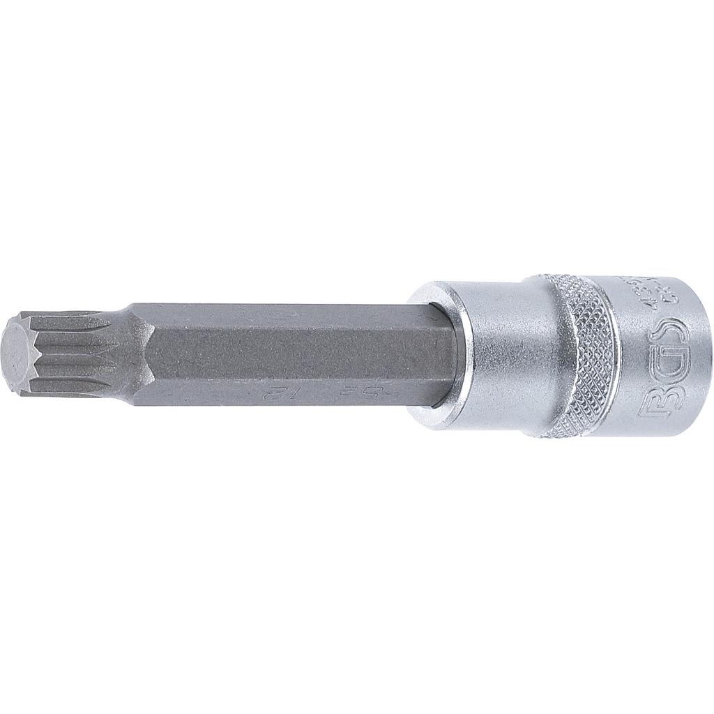 Bit-Einsatz | Länge 100 mm | Antrieb Innenvierkant 12,5 mm (1/2") | Innenvielzahn (für XZN) M12