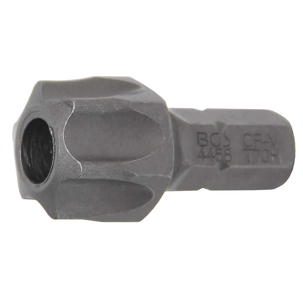 Bit | Antrieb Aussensechskant 8 mm (5/16") | T-Profil (für Torx) mit Bohrung T70