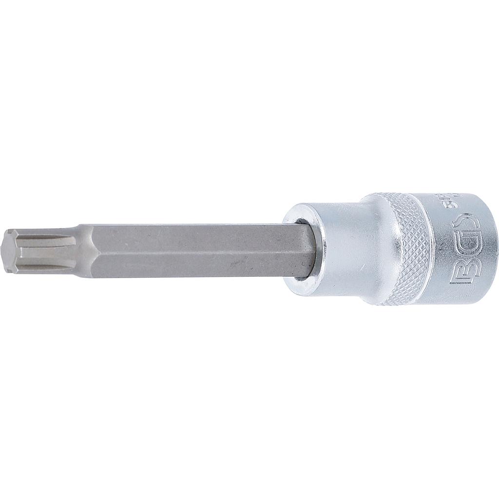 Bit-Einsatz | Länge 100 mm | Antrieb Innenvierkant 12,5 mm (1/2") | Keil-Profil (für RIBE) M9