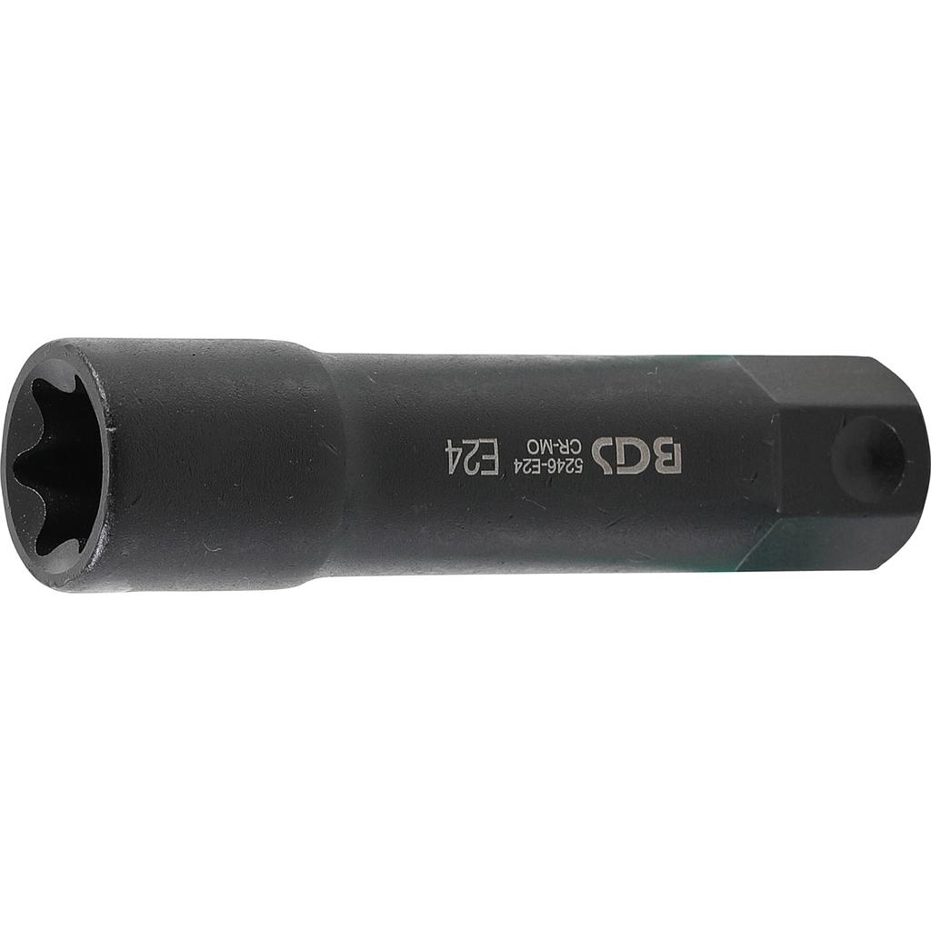 Steckschlüssel-Einsatz E-Profil, extra lang | Antrieb Aussensechskant 22 mm | SW E24