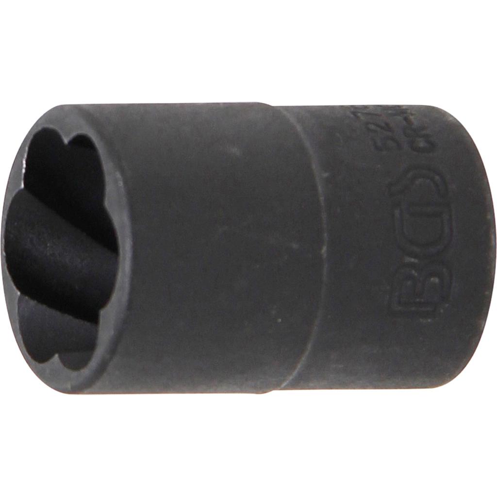 Spiral-Profil-Steckschlüssel-Einsatz / Schraubenausdreher | Antrieb Innenvierkant 10 mm (3/8") | SW 16 mm