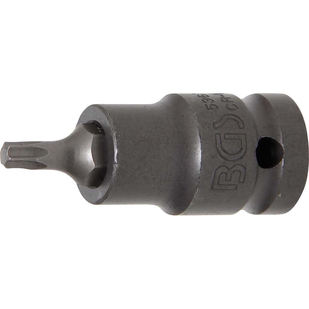 Kraft-Bit-Einsatz | Länge 55 mm | Antrieb Innenvierkant 12,5 mm (1/2") | T-Profil (für Torx) T27