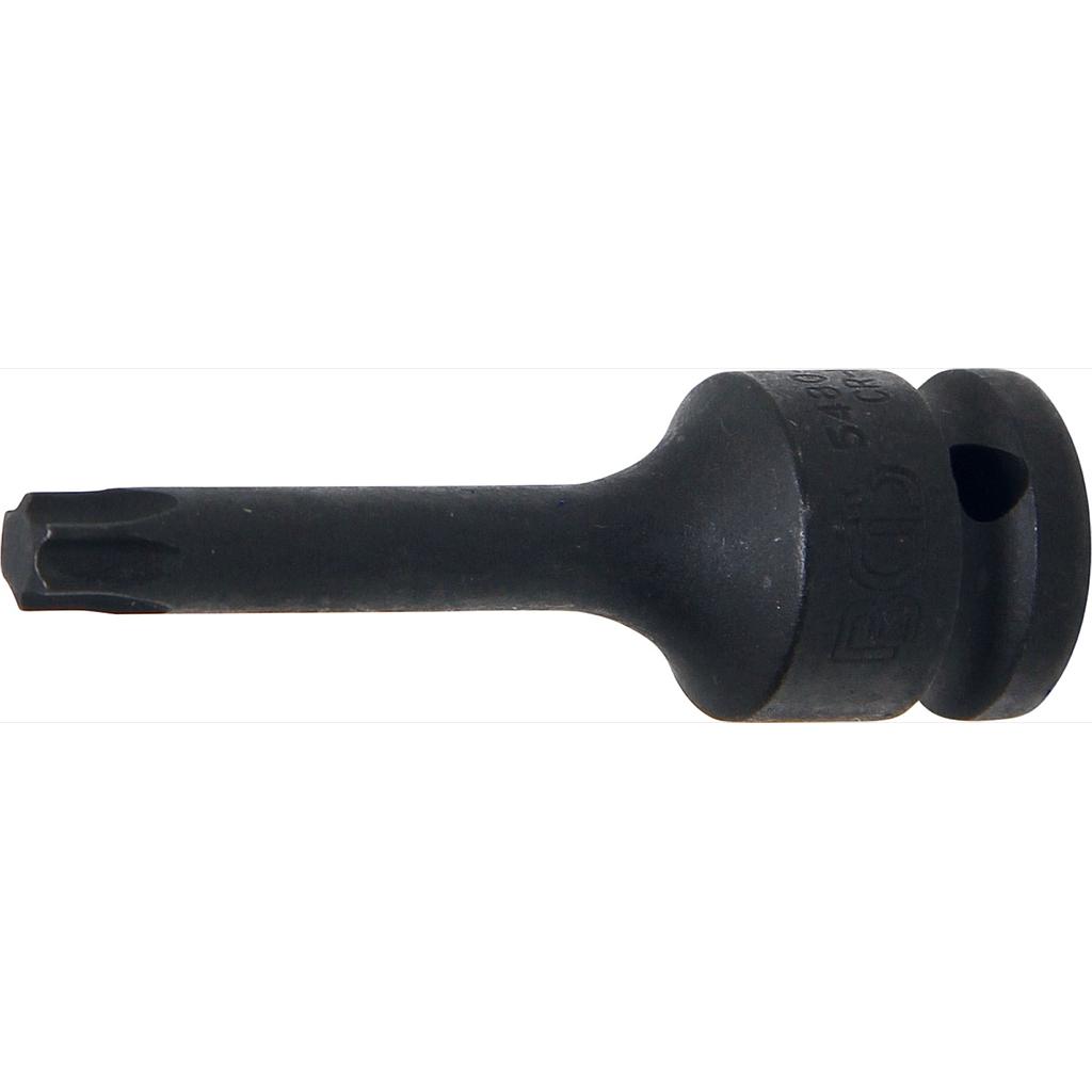 Kraft-Bit-Einsatz | Länge 75 mm | Antrieb Innenvierkant 12,5 mm (1/2") | T-Profil (für Torx) T50