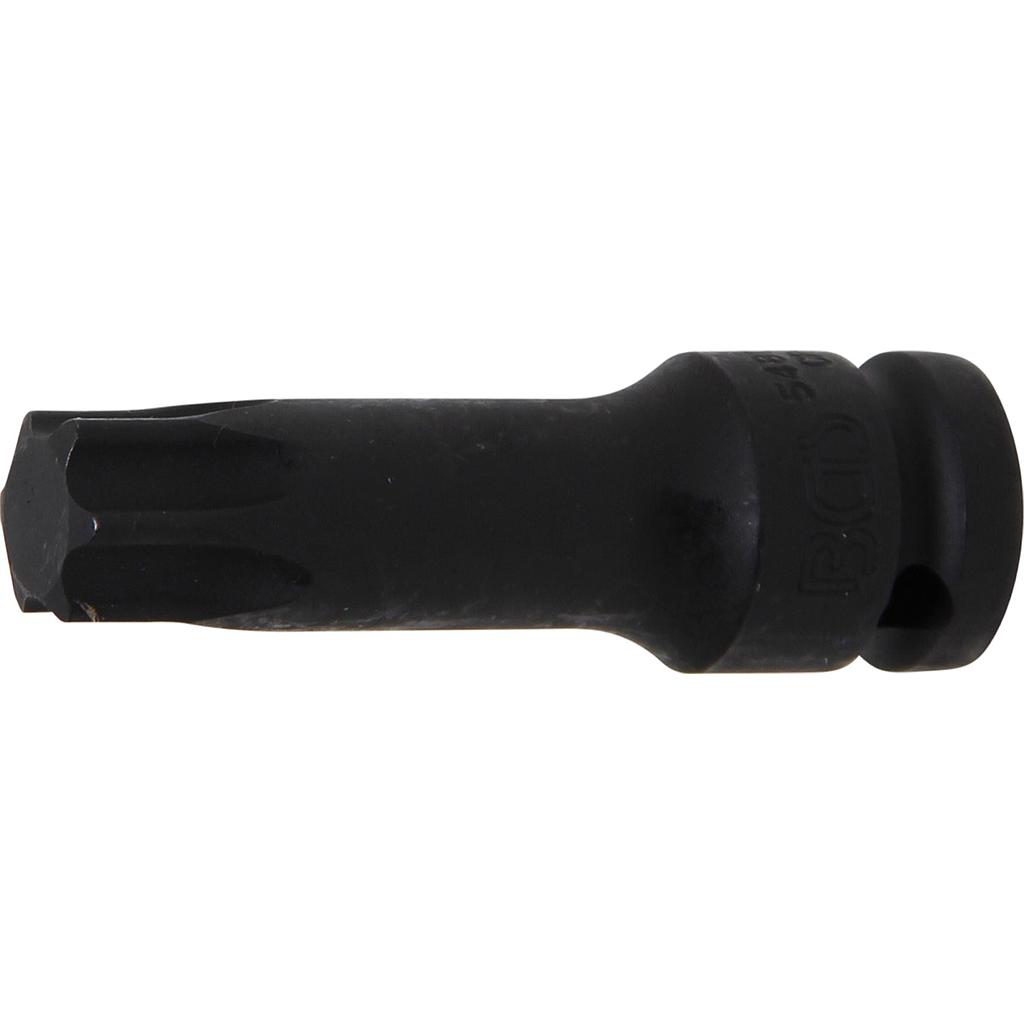 Kraft-Bit-Einsatz | Länge 75 mm | Antrieb Innenvierkant 12,5 mm (1/2") | T-Profil (für Torx) T80