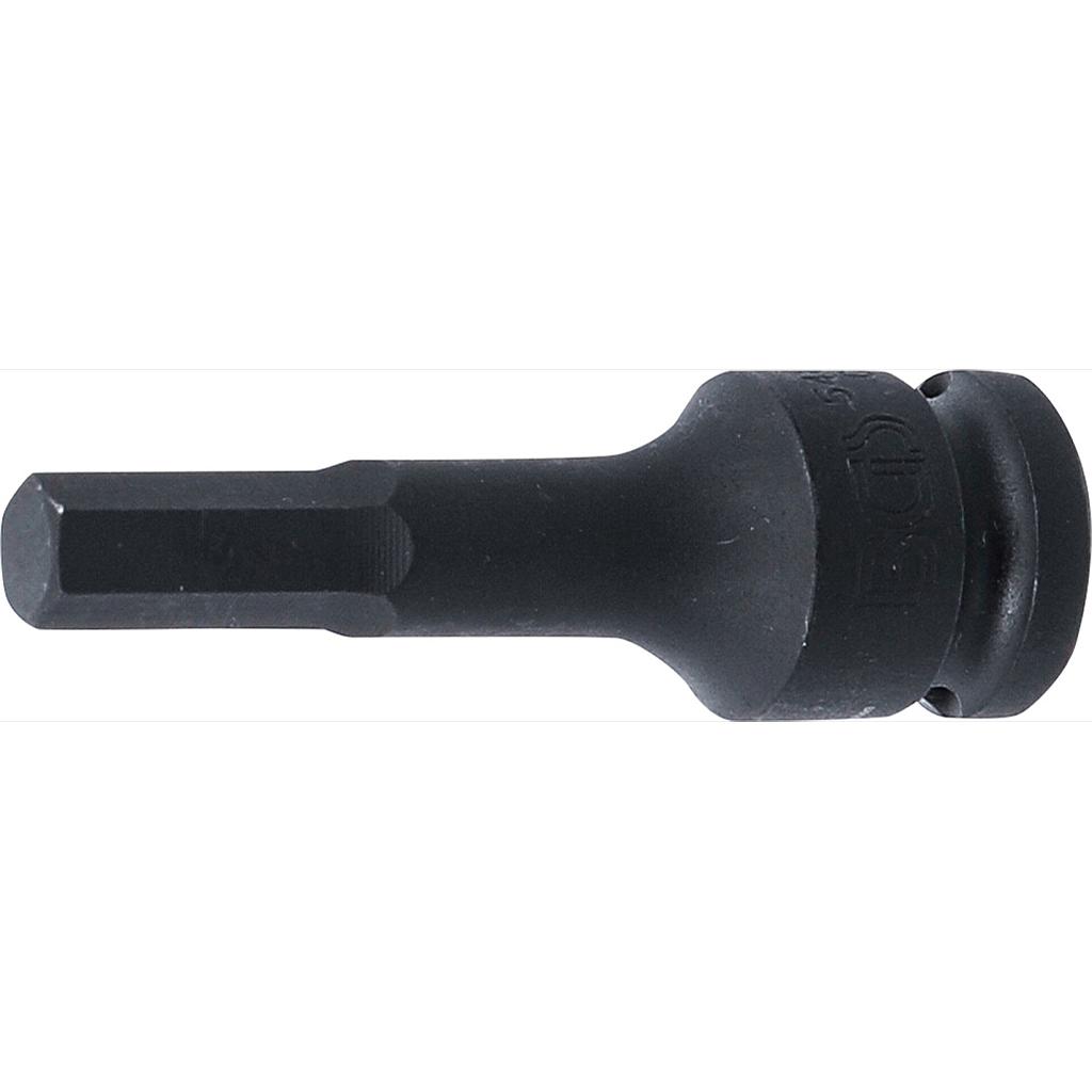 Kraft-Bit-Einsatz | Länge 75 mm | Antrieb Innenvierkant 12,5 mm (1/2") | Innensechskant 10 mm