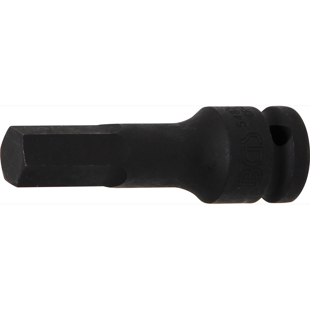 Kraft-Bit-Einsatz | Länge 75 mm | Antrieb Innenvierkant 12,5 mm (1/2") | Innensechskant 14 mm