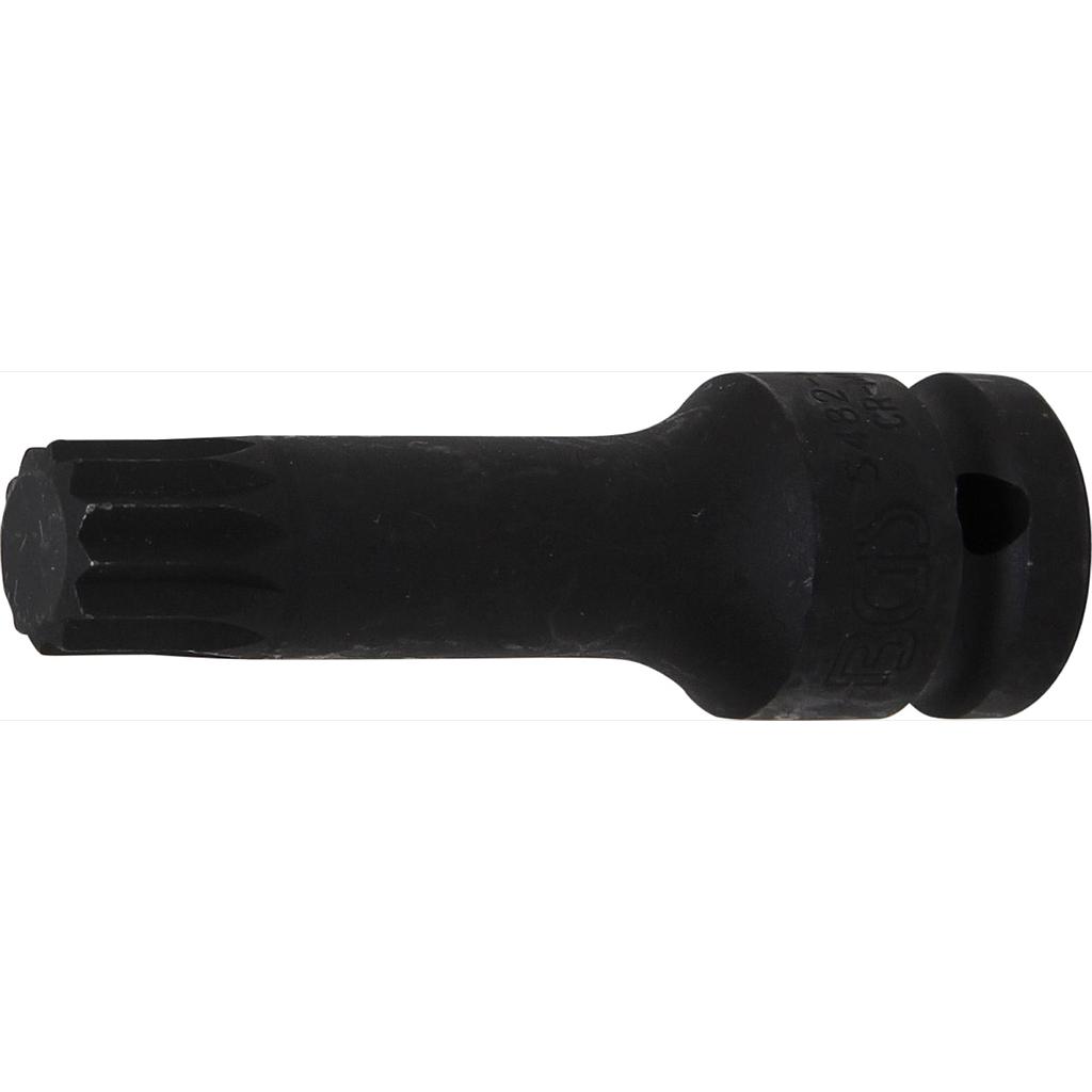 Kraft-Bit-Einsatz | Länge 75 mm | Antrieb Innenvierkant 12,5 mm (1/2") | Innenvielzahn (für XZN) M16