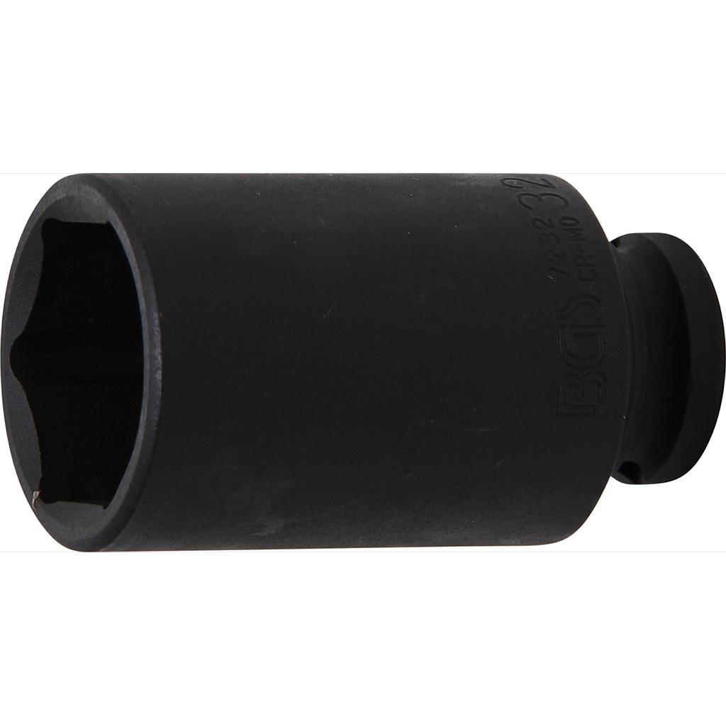 Kraft-Steckschlüssel-Einsatz Sechskant, tief | Antrieb Innenvierkant 12,5 mm (1/2") | SW 32 mm