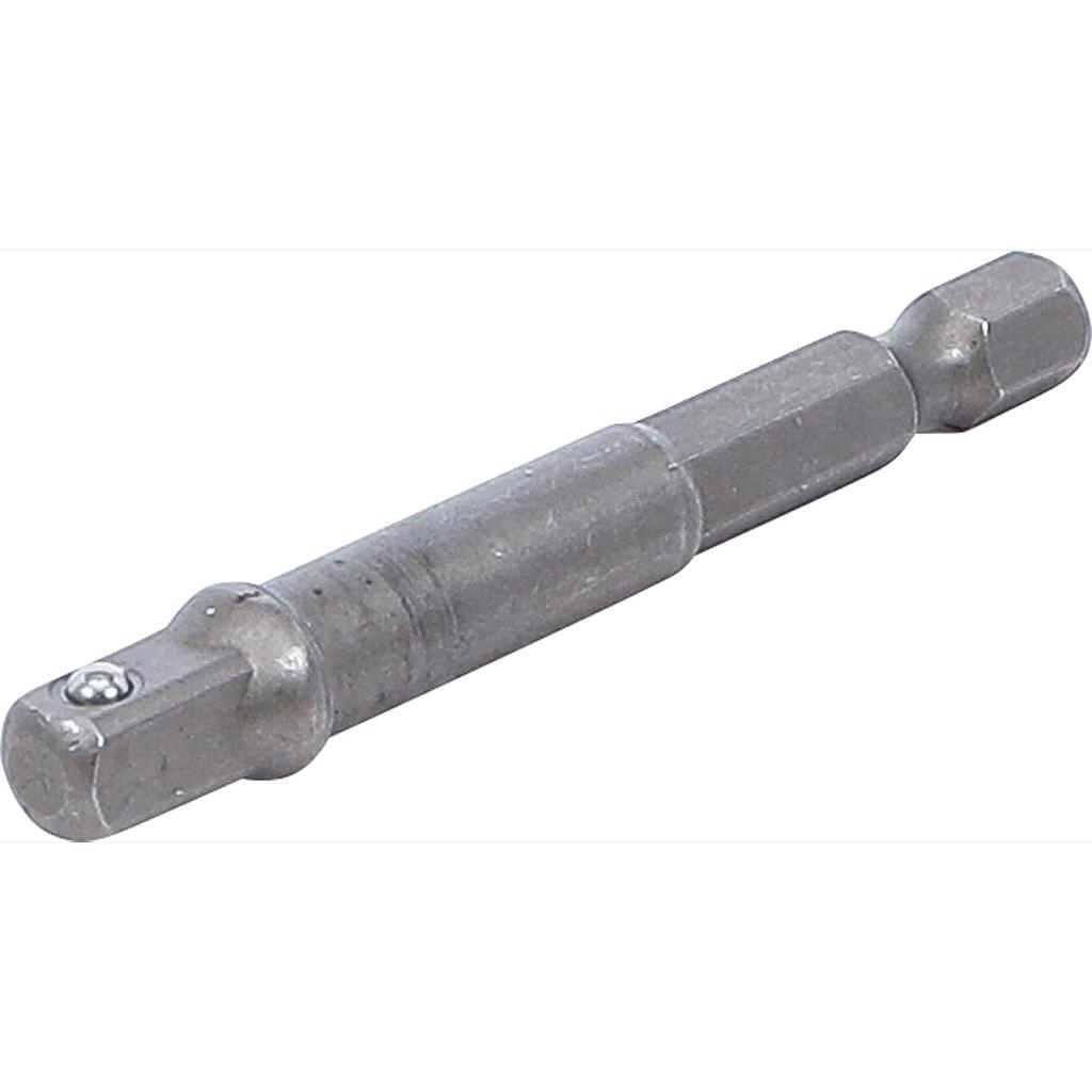 Adapter für Bohrmaschinen | Antrieb Aussensechskant 6,3 mm (1/4") / Abtrieb Aussenvierkant 6,3 mm (1/4")