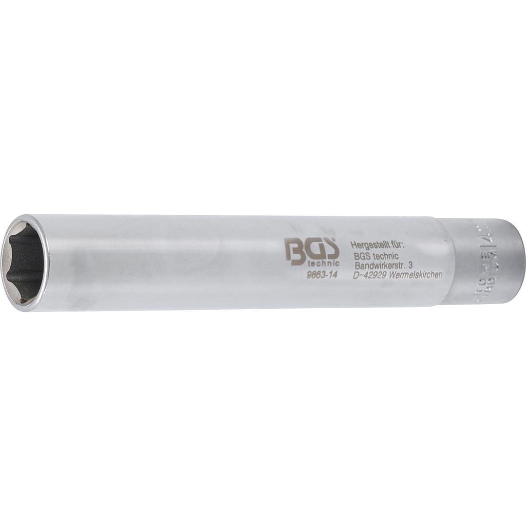 Steckschlüssel-Einsatz Sechskant, extra tief | Antrieb Innenvierkant 10 mm (3/8") | 14 mm