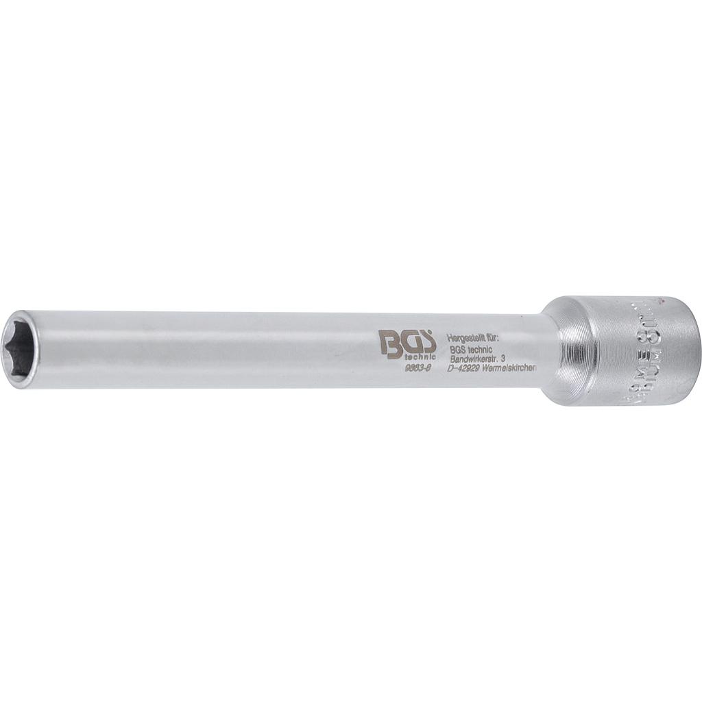 Steckschlüssel-Einsatz Sechskant, extra tief | Antrieb Innenvierkant 10 mm (3/8") | 8 mm