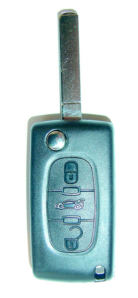 Boîtier de clé avec 3 boutons avec hayon, fixation de pile sur la platine