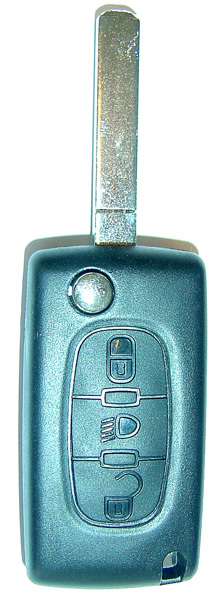 Key including circuit board 3 buttons with light, battery holder in housing